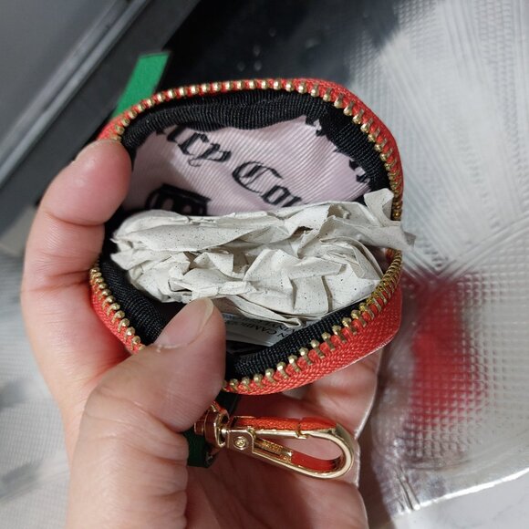 Juicy Couture Heart Shape Cute Mini Coin Purse Mini Wallet Bag Charm Keyring - Picture 4 of 7